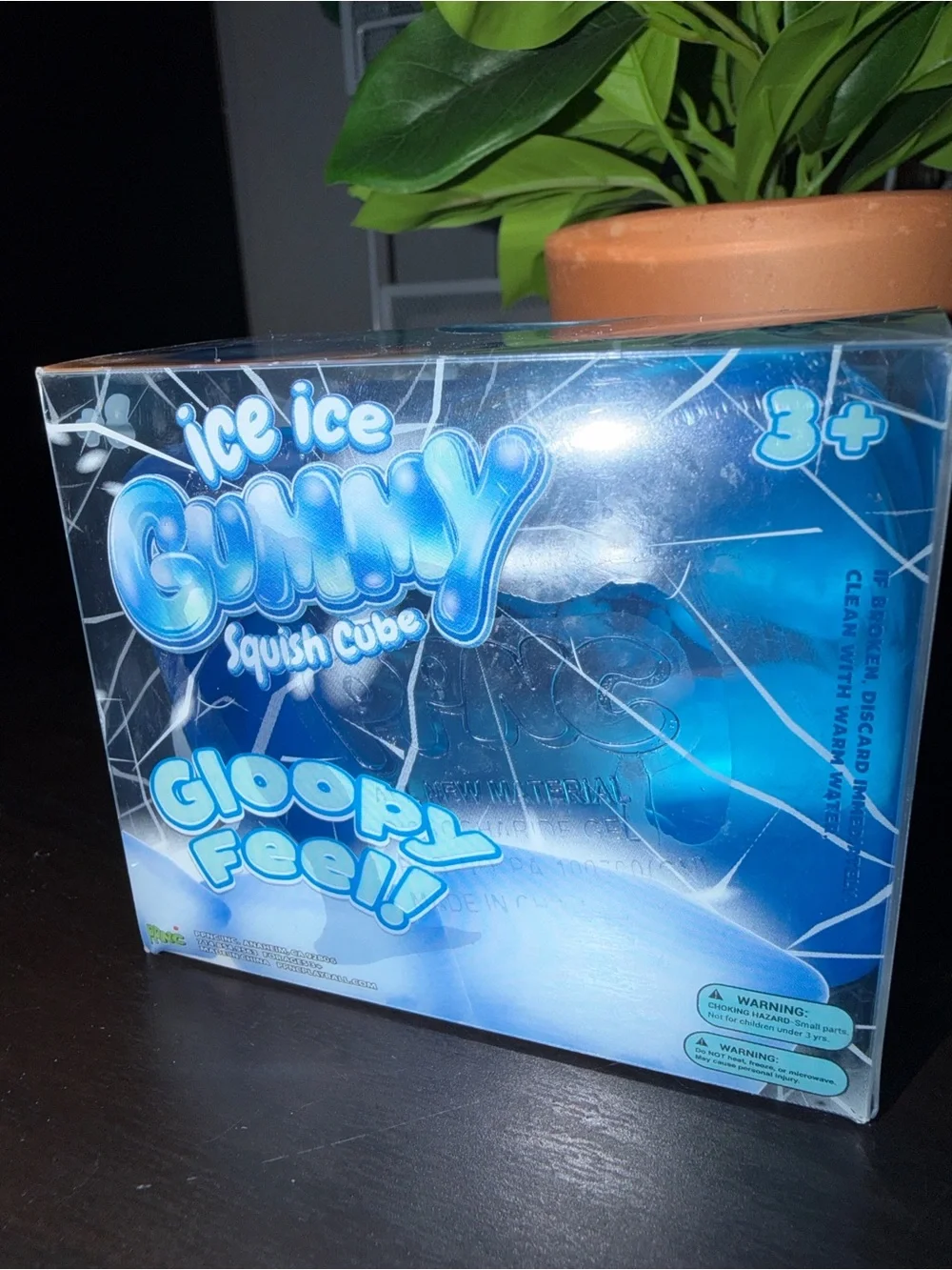 Ice Ice Gummy Squish Cube - Blue Jumbo